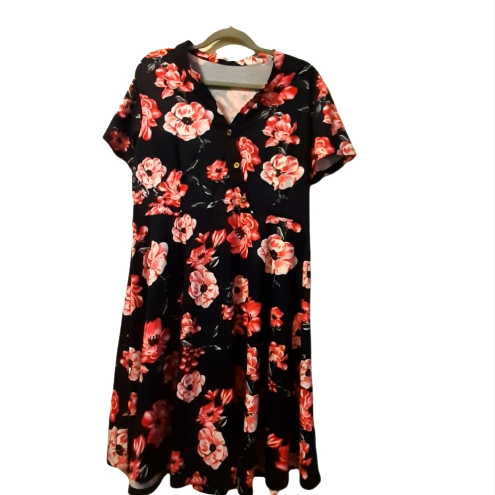 Floral XXL dress Diphi Lili NWOT Navy Pink